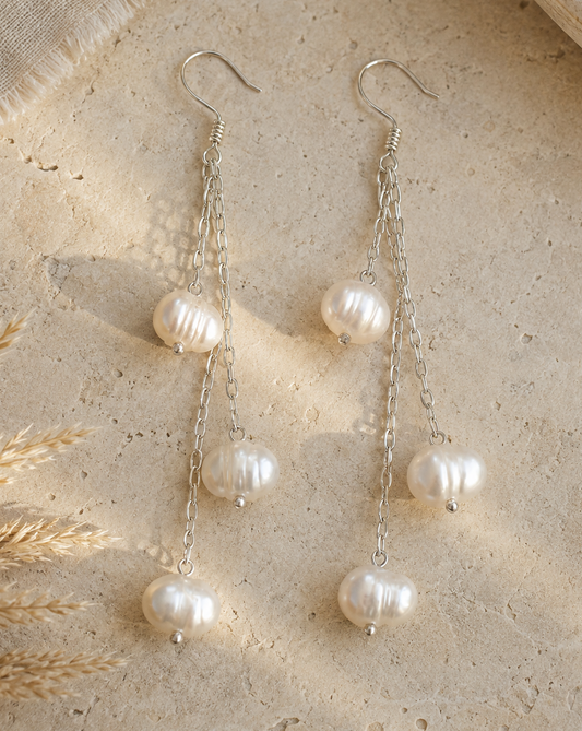 Ball Silver Earrings