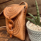 UNIQUE cross body bag, Beautiful hand tooled bag, Leather Boho Bag