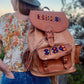 HANDMADE LEATHER BACKPACK | Hand Tooled Backpack | Women's Backpack