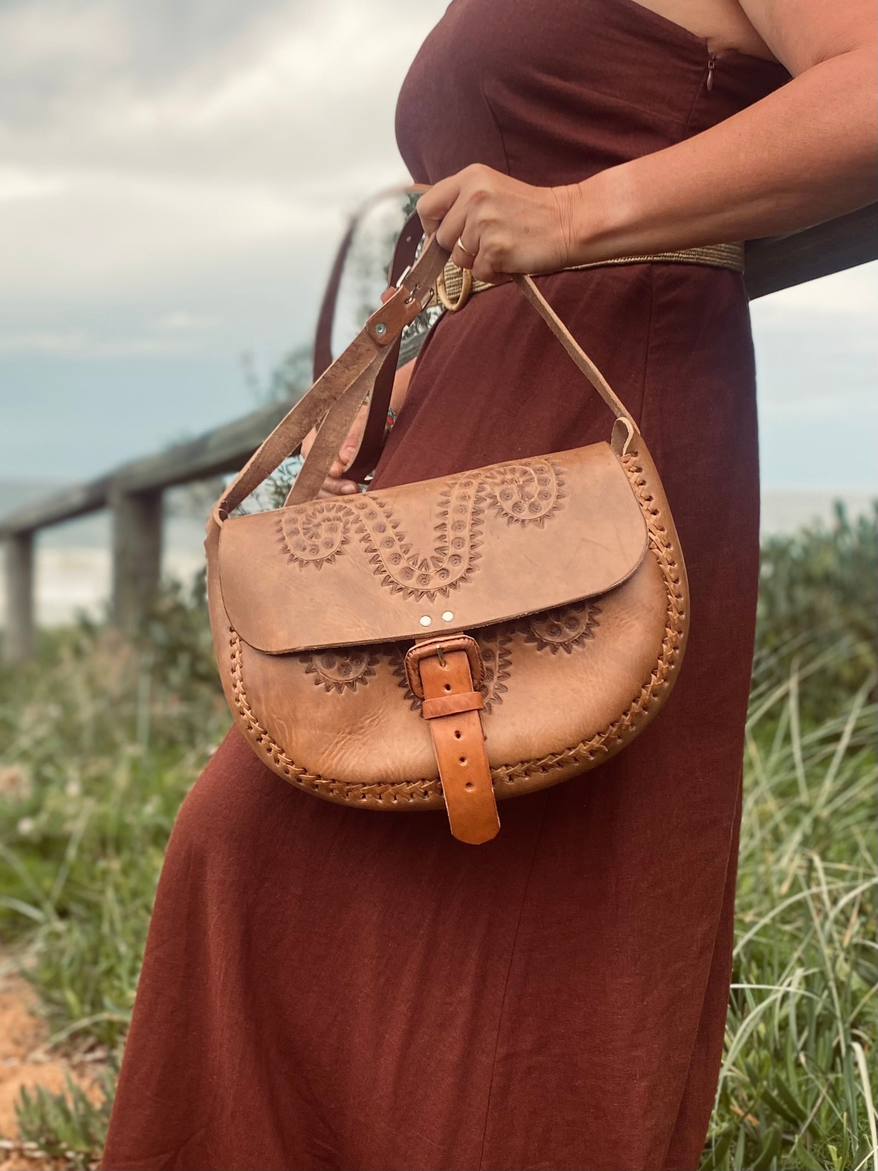 LARGE LEATHER BAG | Handmade Bag | Vintage Purse | Boho Style Handbag