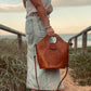 HANDMADE LEATHER BAG, Big Boho Vintage Bag, Leather Tooled handbag