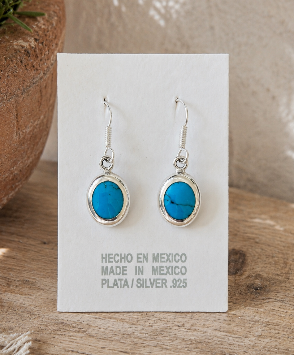 Silver Blue Earrings