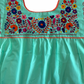Green Embroidered Blouses