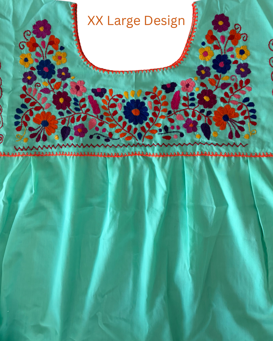 Green Embroidered Blouses