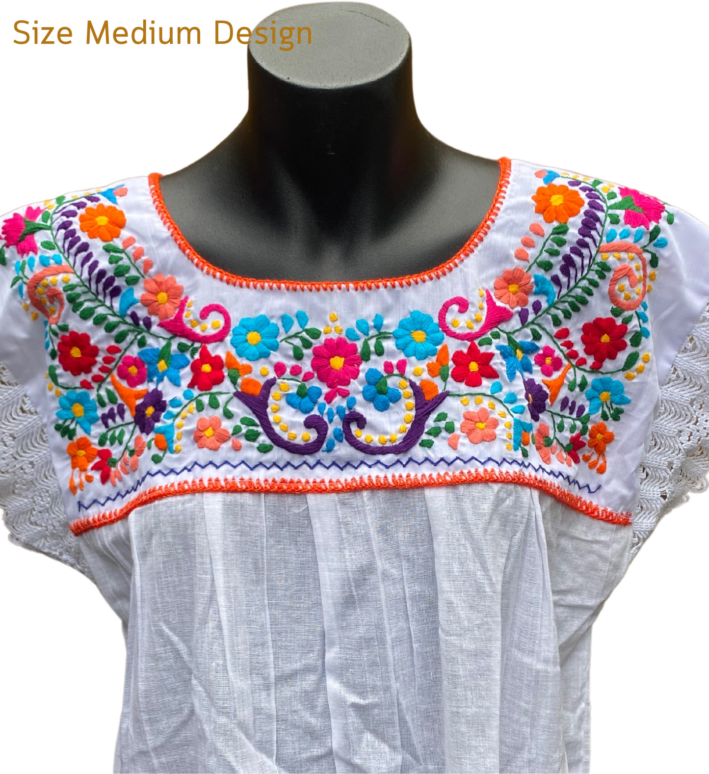 White Embroidered Blouses