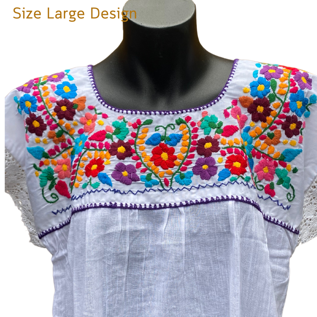 White Embroidered Blouses