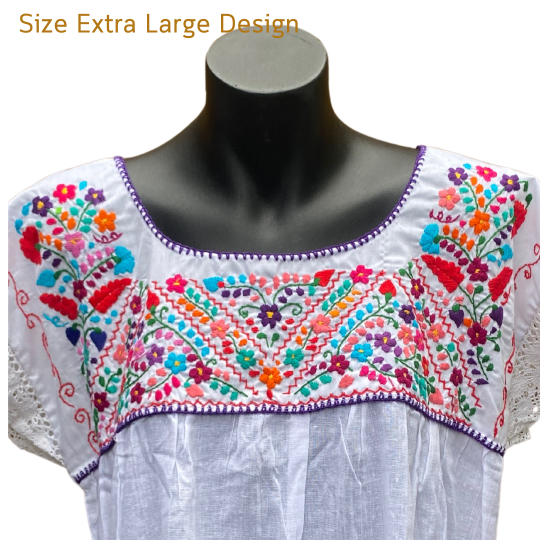 White Embroidered Blouses