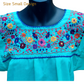 Green Embroidered Blouses