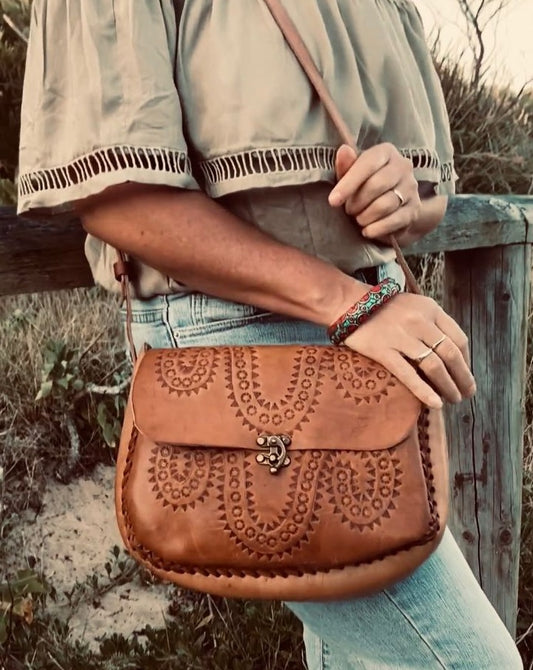 Leather Purse Messenger Handmade Crossbody Bag Handbag -  Denmark
