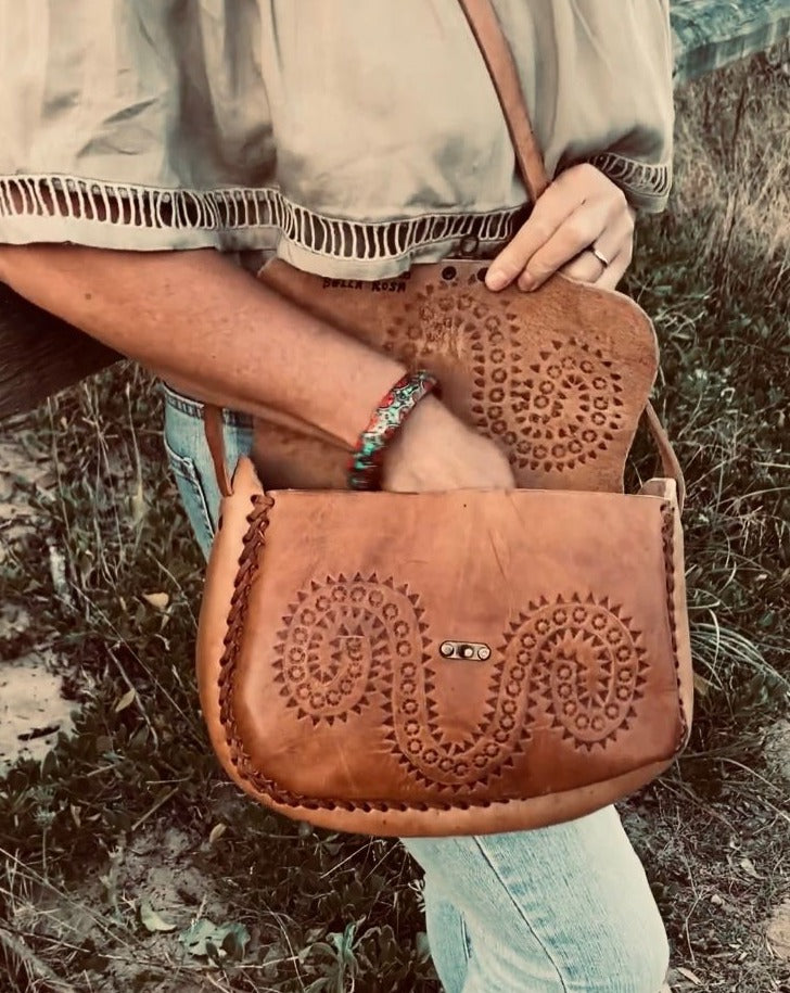 LARGE LEATHER BAG | Handmade Bag | Vintage Purse | Boho Style Handbag