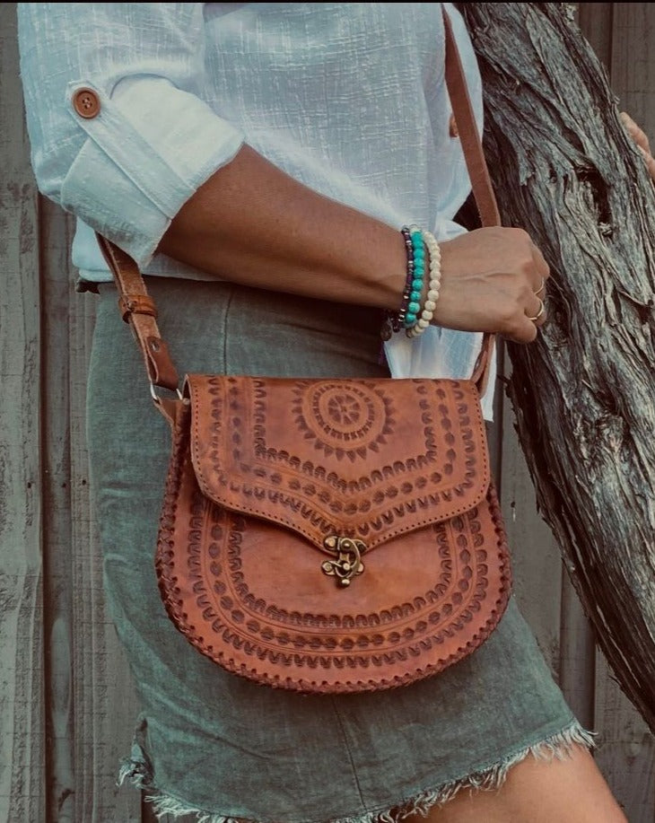 Boho shop leather purse