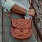 VINTAGE LEATHER BAG boho bag, hand tooled leather, handmade leather