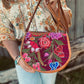 Embroidered Purse | Coloured leather handbag | Floral Leather Purse