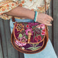 Embroidered Purse | Coloured leather handbag | Floral Leather Purse