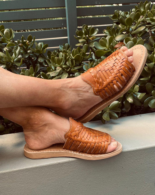 HUARACHE SANDLES, Mexican Shoes, Leather sandles, summer slide
