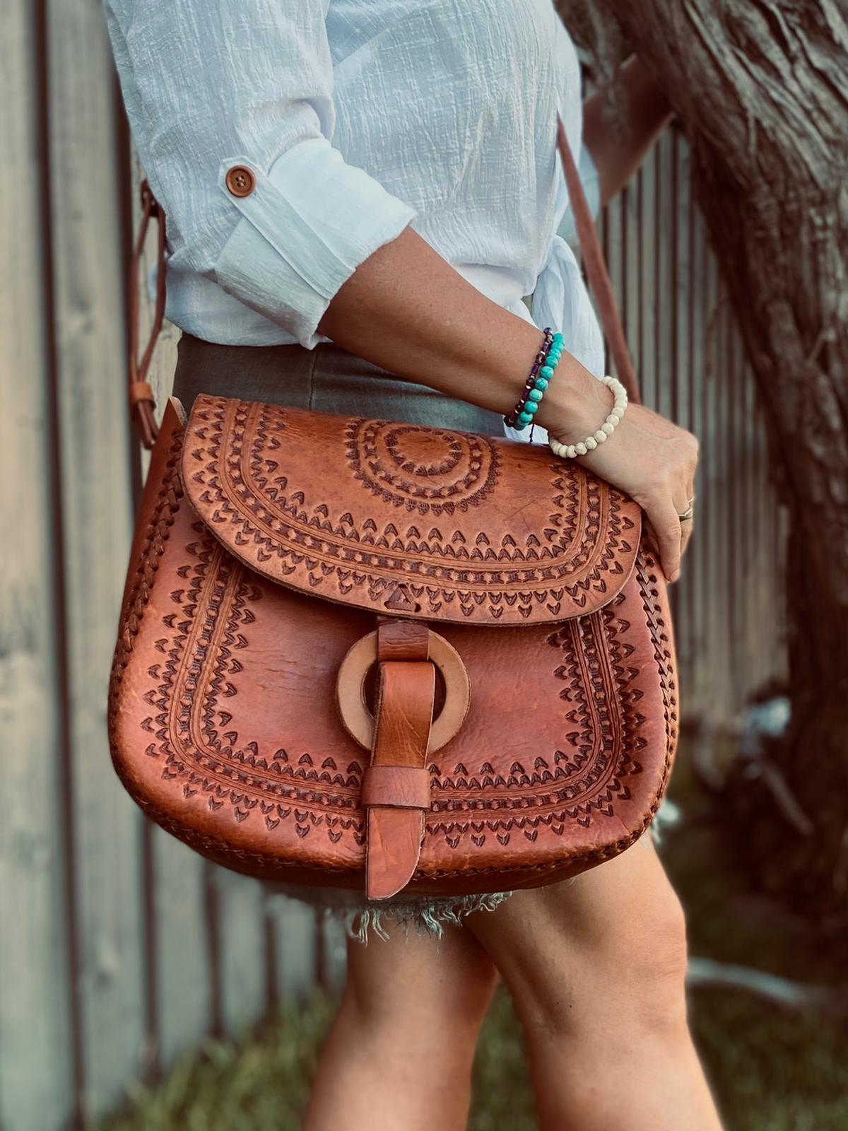 Mexican leather sales bags