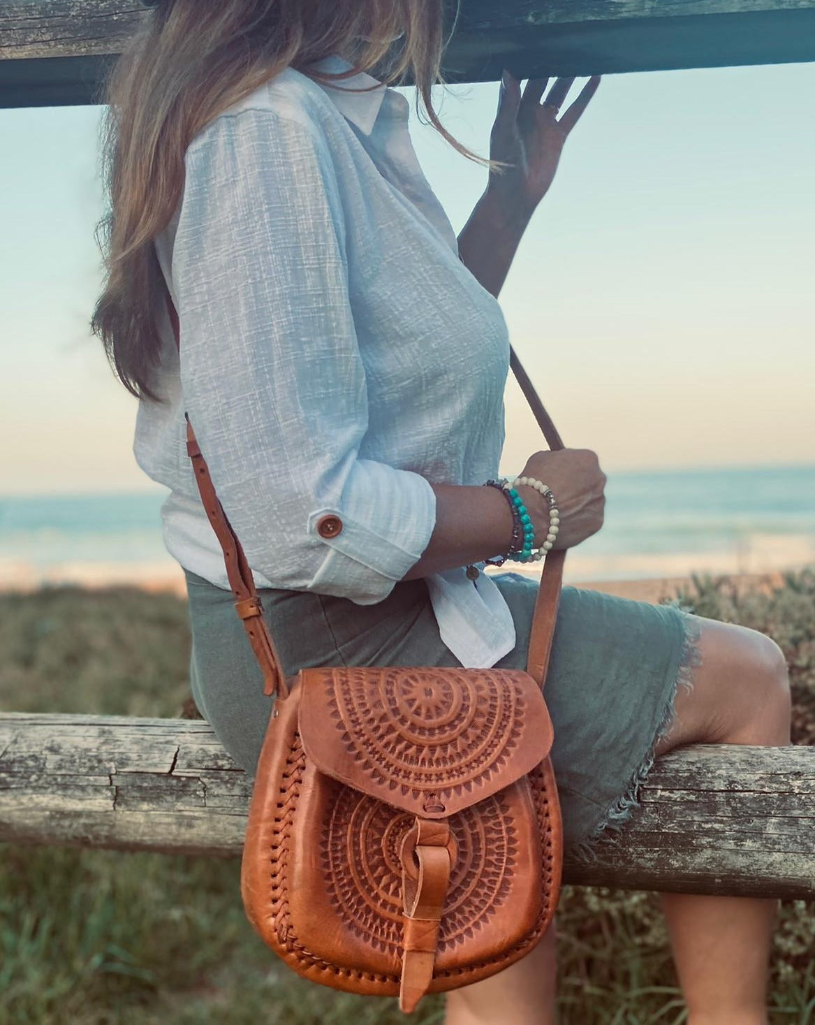 HANDMADE LEATHER BAG | Vintage Handmade Mexican Bag | Hand tooled Bag