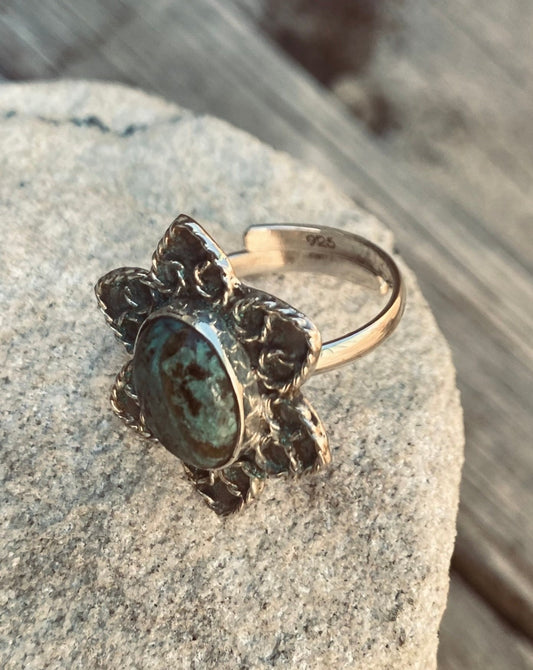 LARIMAR RING, Mexican Silver Ring, Larimar for sale, Larimar Stone