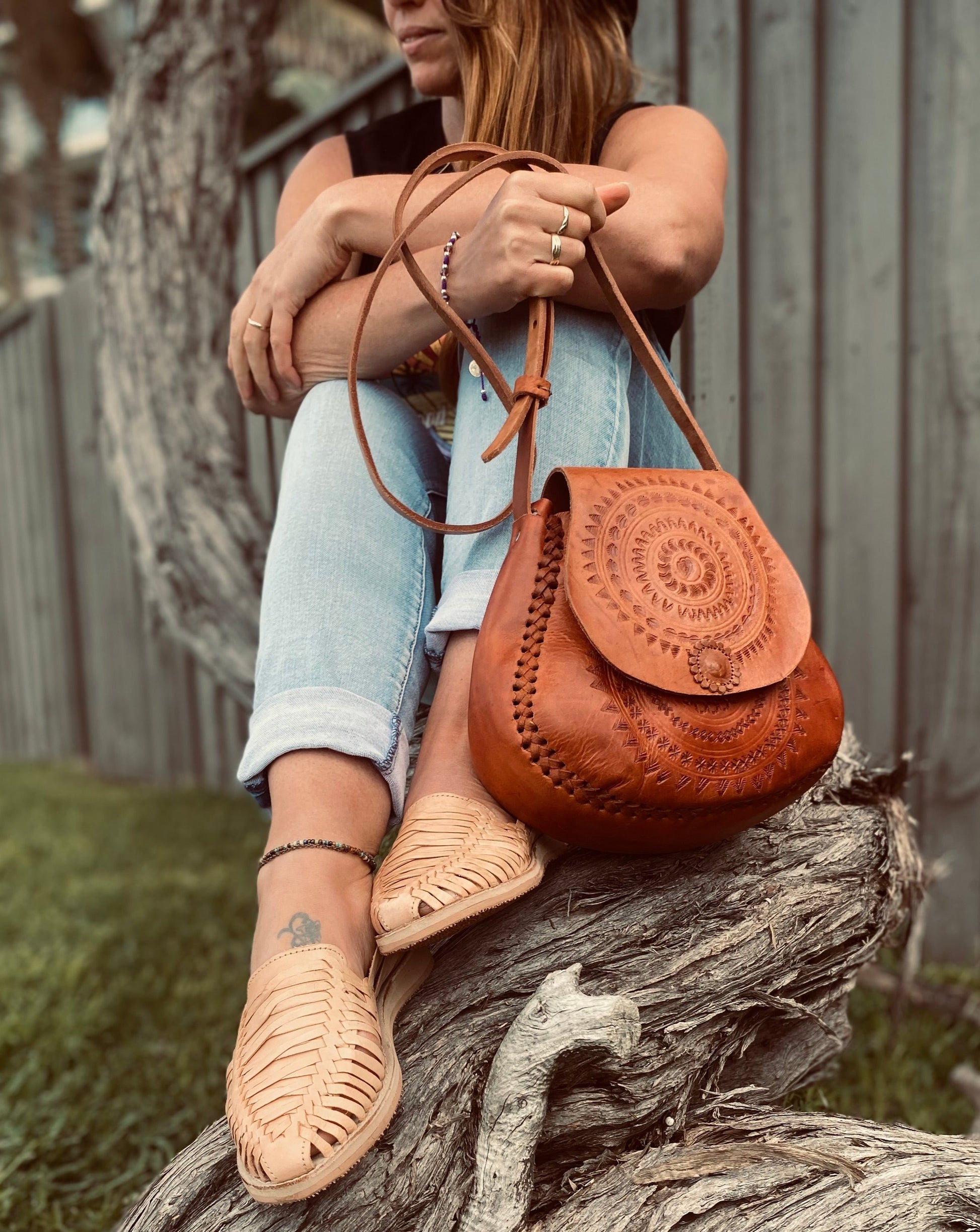 Hand tooled Leather | Vintage Style Handmade Leather Bag | Unique Bag