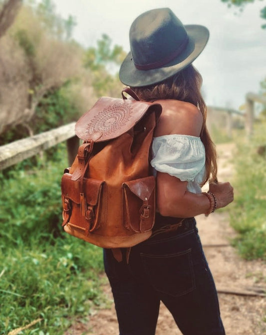 Mexican backpack leather Clearance
